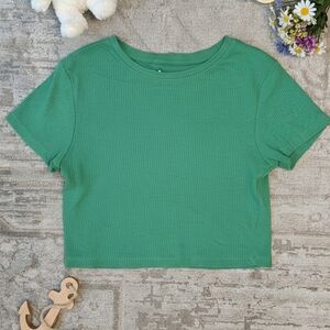 Green Crop Top